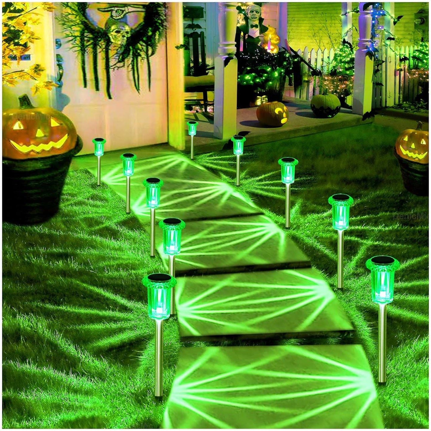Solar Pathway Lights Outdoor – 10 Pack LED Garden Lamps, Waterproof, Cold White