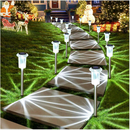 Solar Pathway Lights Outdoor – 10 Pack LED Garden Lamps, Waterproof, Cold White