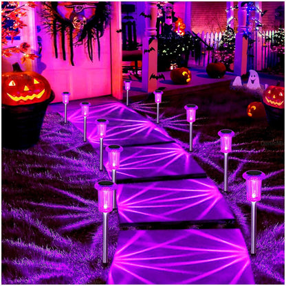 Solar Pathway Lights Outdoor – 10 Pack LED Garden Lamps, Waterproof, Cold White