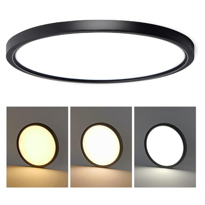 Ceiling light fixture with three color temperature options displayed below.