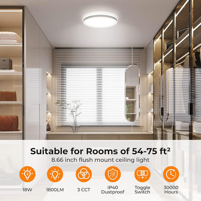 Modern bathroom interior with a ceiling light fixture, suitable for rooms of 54-75 ft².