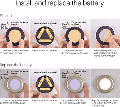 Step-by-step guide on how to install and replace a battery in a device.